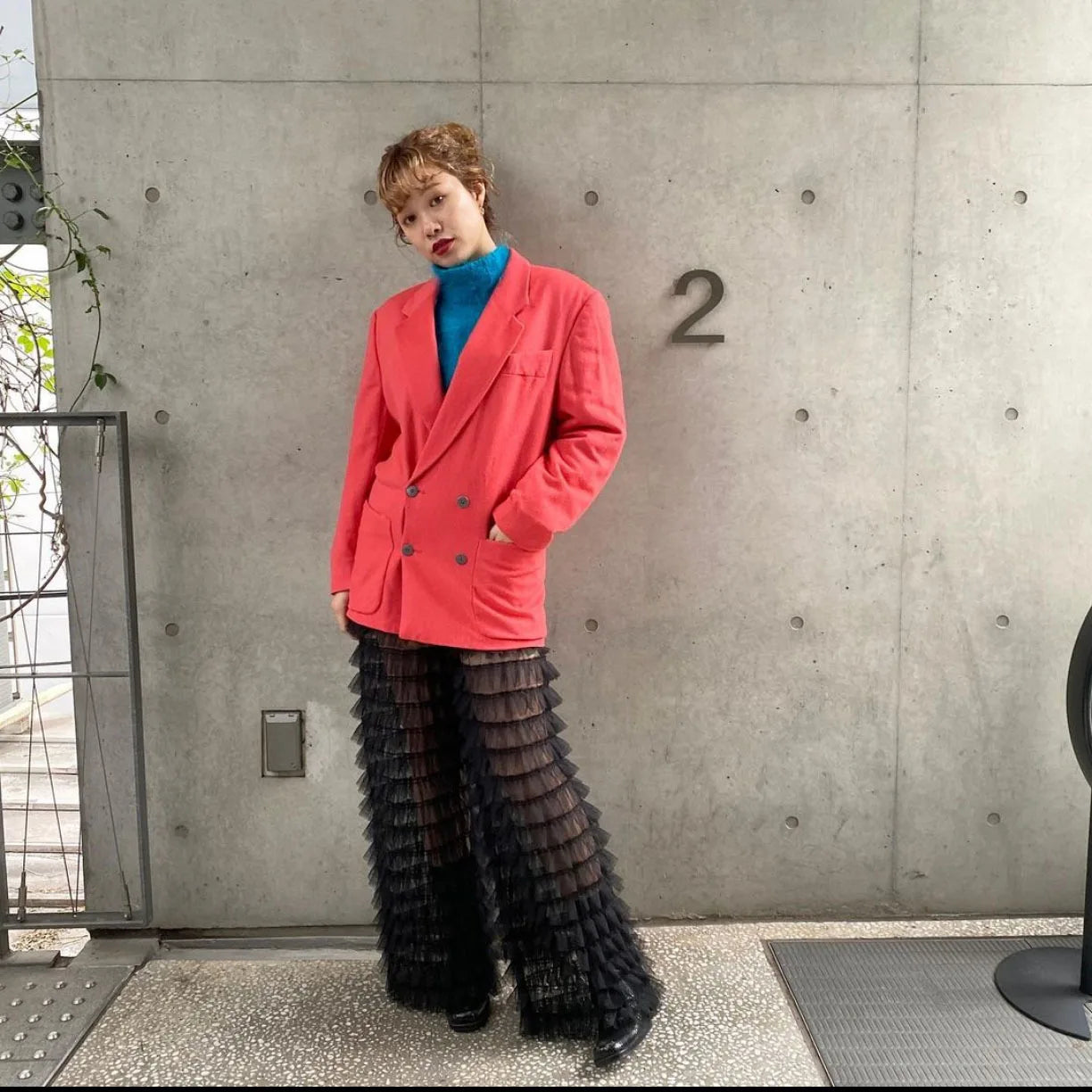 "CoCho" Women's Sheer Mesh Y2K Style Flare Pants