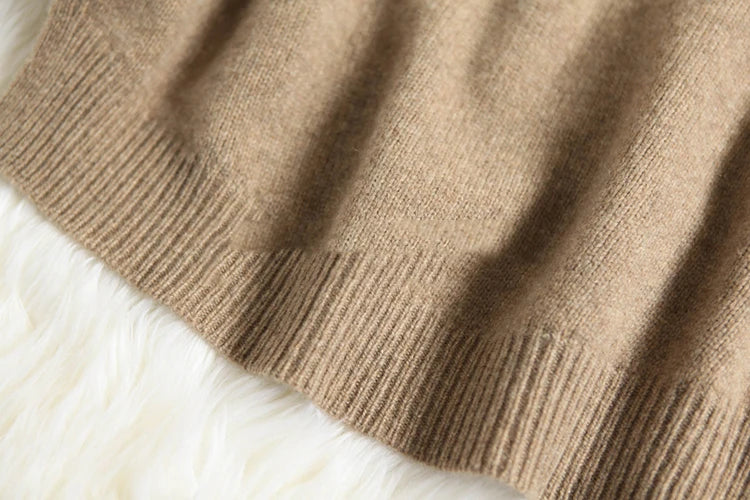 “Autumn” Women’s Paragraph Knitted Designer Cashmere Sweater