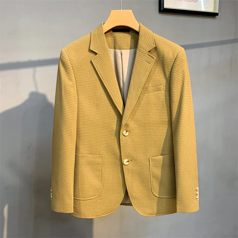 “Statesman” Men’s British Style Casual Slim Fit Designer Blazer