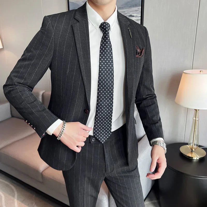 "Callan" Men's Plaid Business Suit