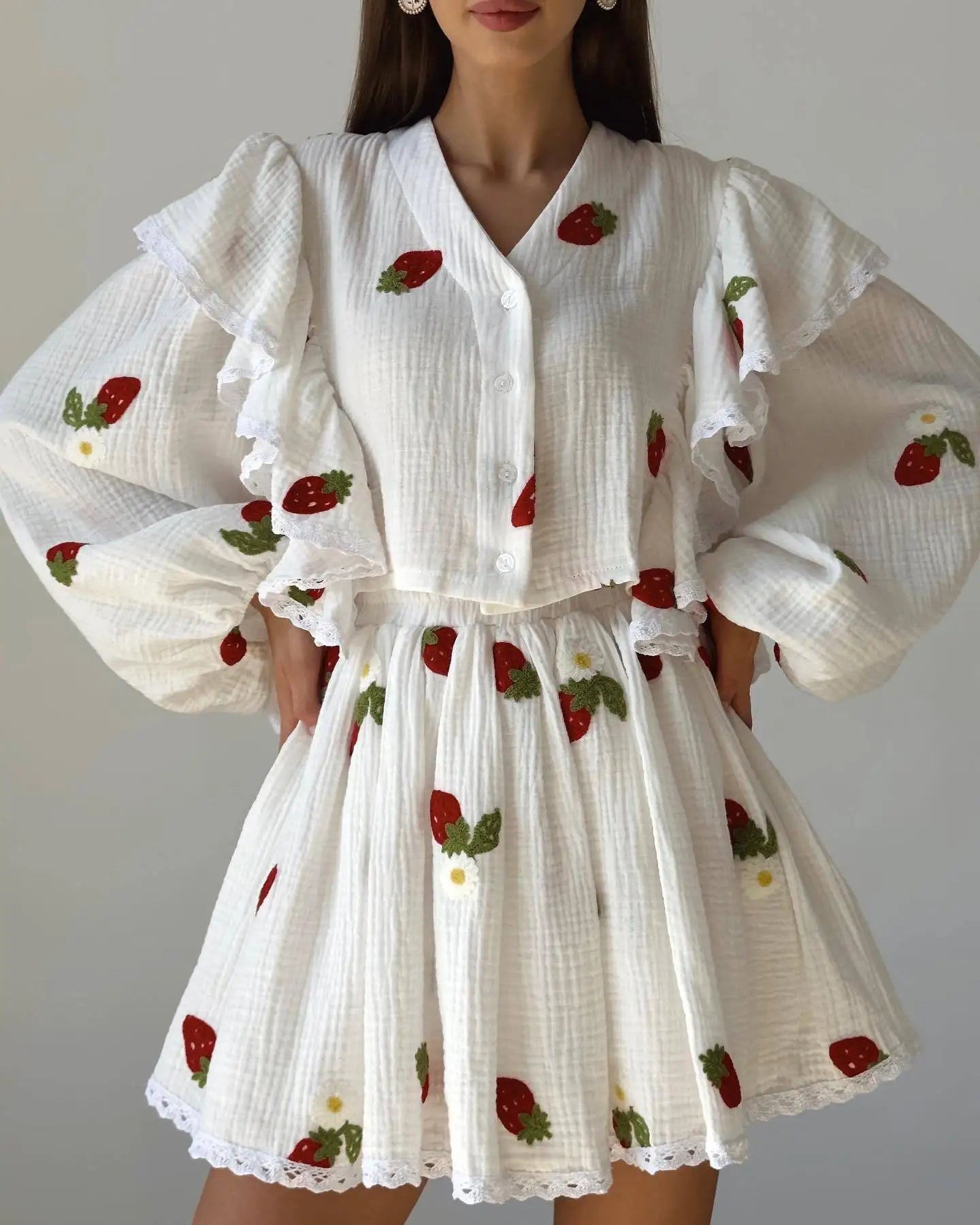 “Binded Lovers” Women’s Casual Long Sleeve 2 Piece Linen Outfit Set