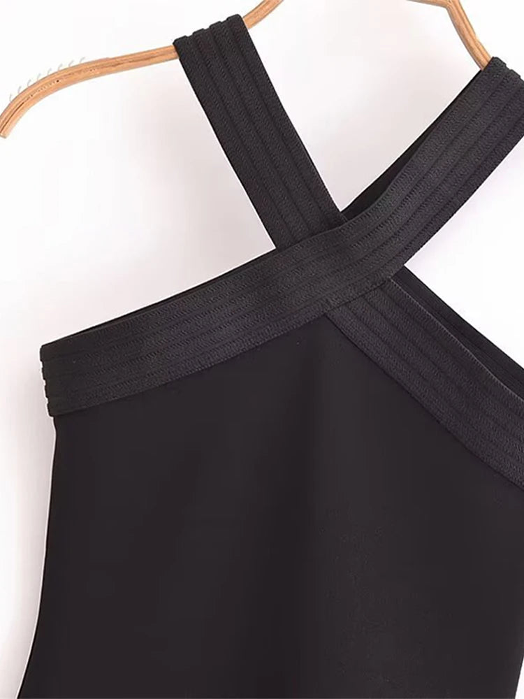 "Malibu Black" Slim Fit Backless Mini Dress