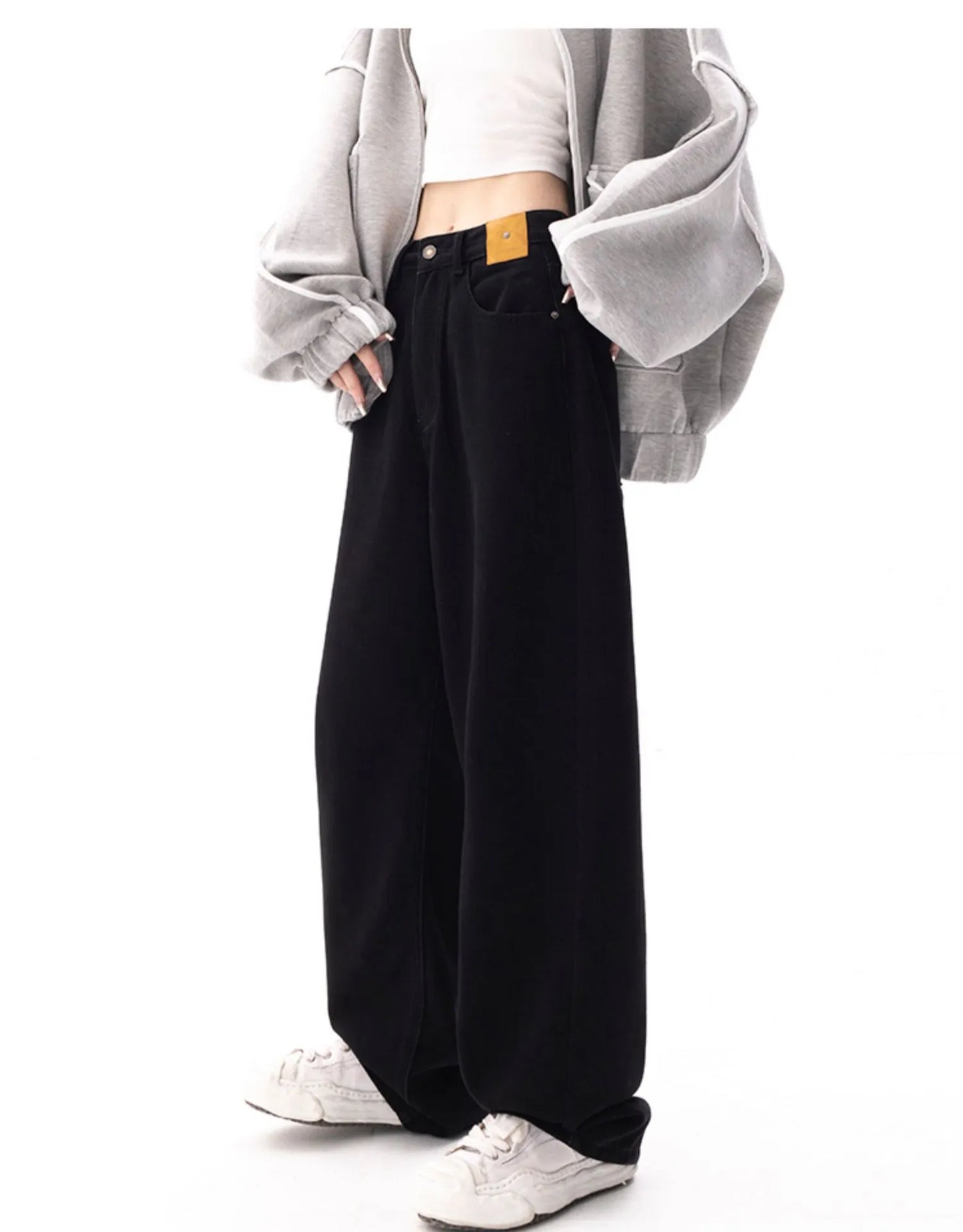 “The Z” Women’s Baggy Y2K Style High Waist Wide Leg Denim Pants