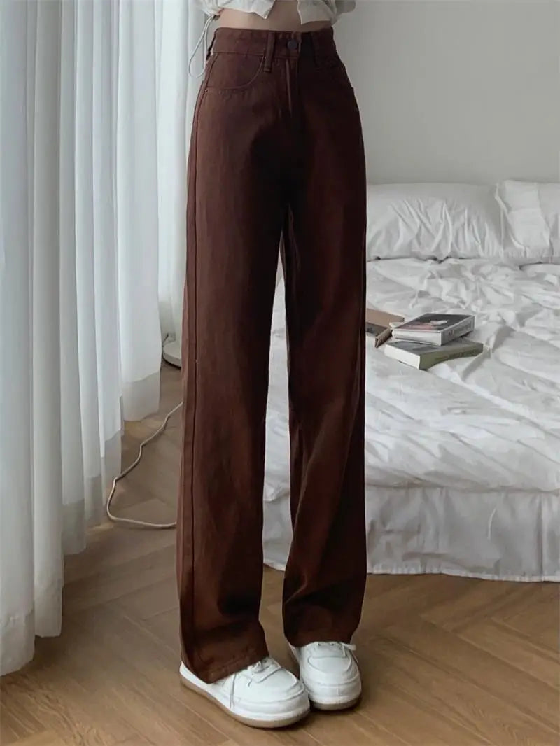 “Vintage Elations” Women’s Vintage Y2K Style Wide Leg Jeans