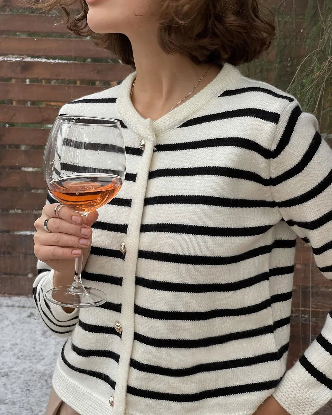 "Flossy" Women's Striped Knitted 2 Piece Outfit Set