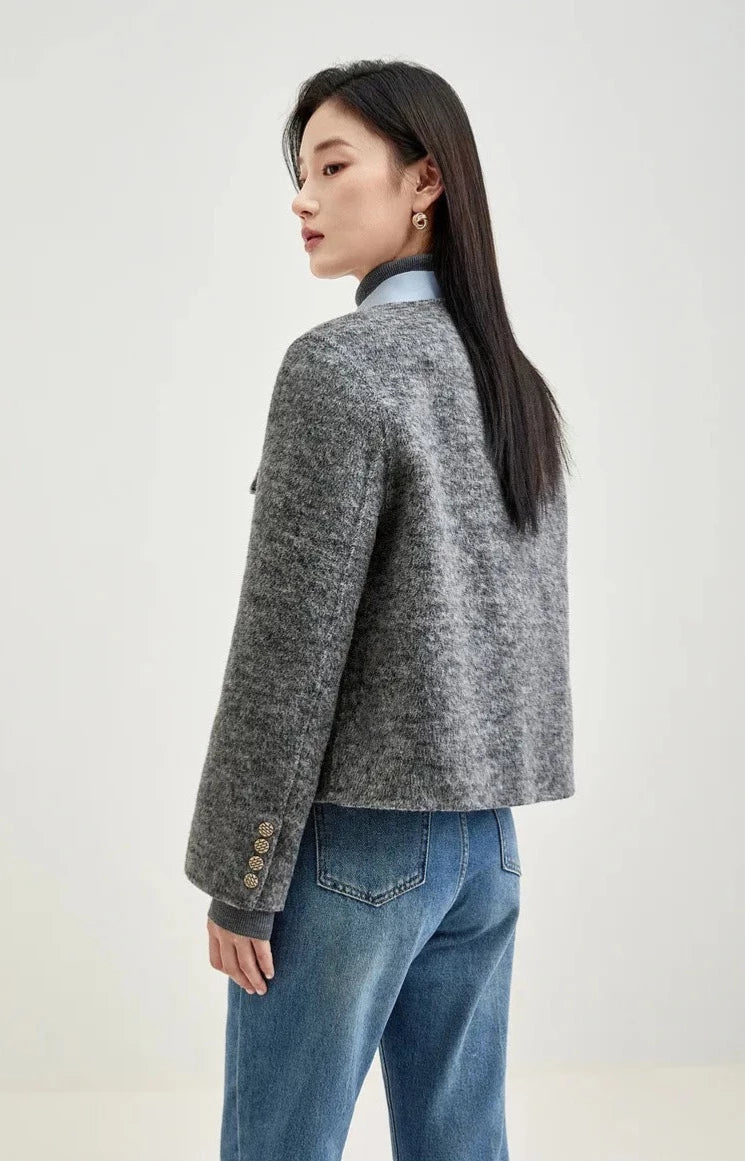 “Lady” Women’s Double Faced Wool Cropped Jacket
