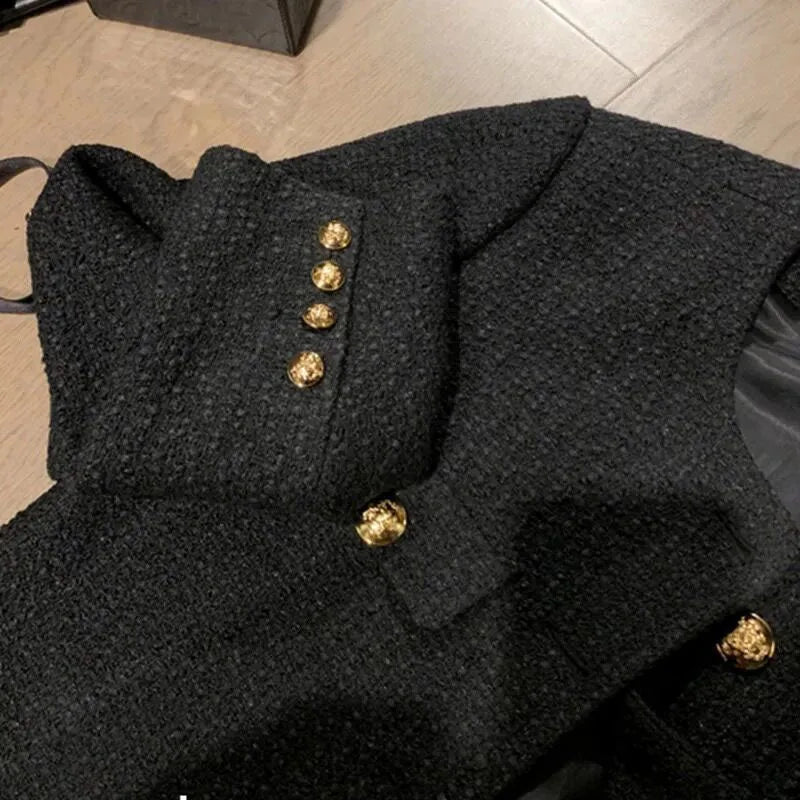 “Juliette” Women’s Elegant Button Up Tweed Jacket