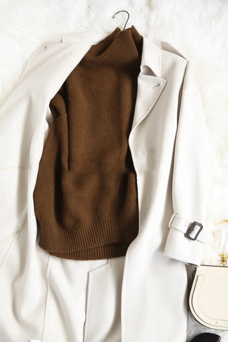 “Autumn” Women’s Paragraph Knitted Designer Cashmere Sweater