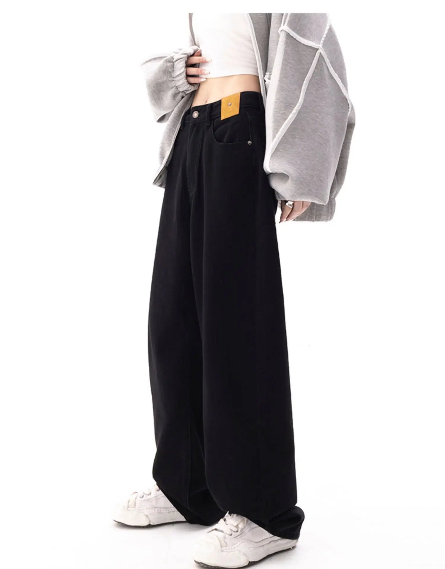 “The Z” Women’s Baggy Y2K Style High Waist Wide Leg Denim Pants