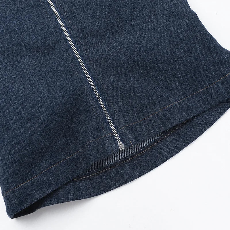 "Valley" Women's Sleeveless Round Neck Denim Vest