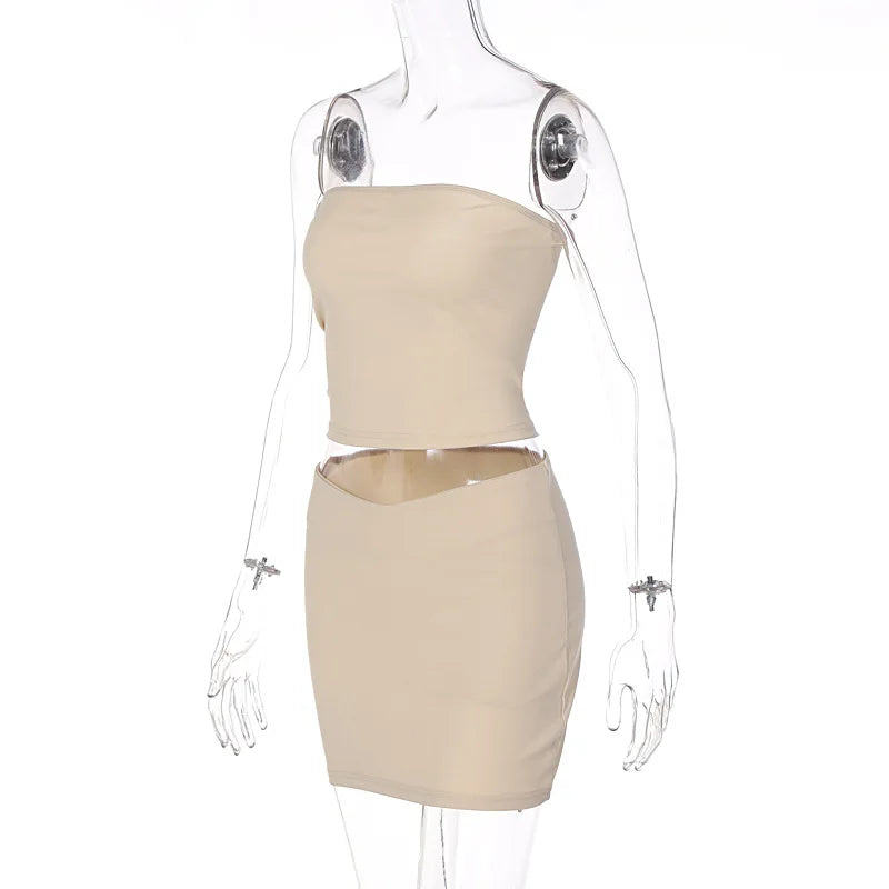 “Focus On Me” Women’s Sexy Y2K Style Two Piece Bodycon Outfit Set