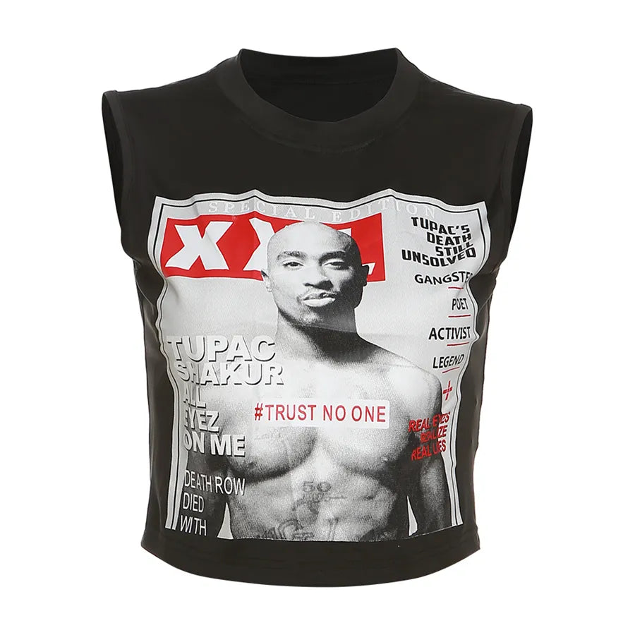"Makaveli" Women's Y2K Style Graphic Print Tank Top