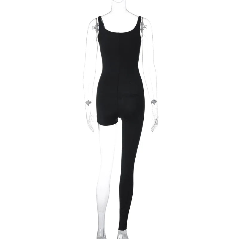 "Hotties" Women's Sexy Black Asymmetrical One Piece Jumpsuit