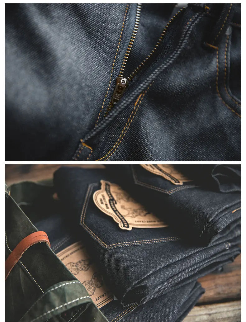“Rustic” Men’s Recyclable Raw Woven Straight Oversized Denim Work Jeans
