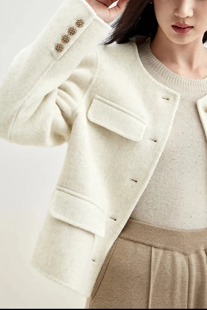 “Lady” Women’s Double Faced Wool Cropped Jacket