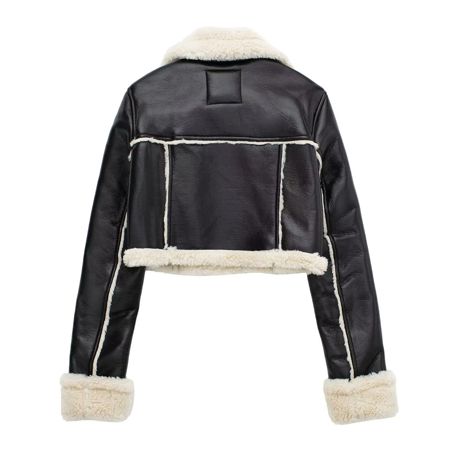 “Try Again” Women’s Vintage High Street Style Lambswool Winter Coat