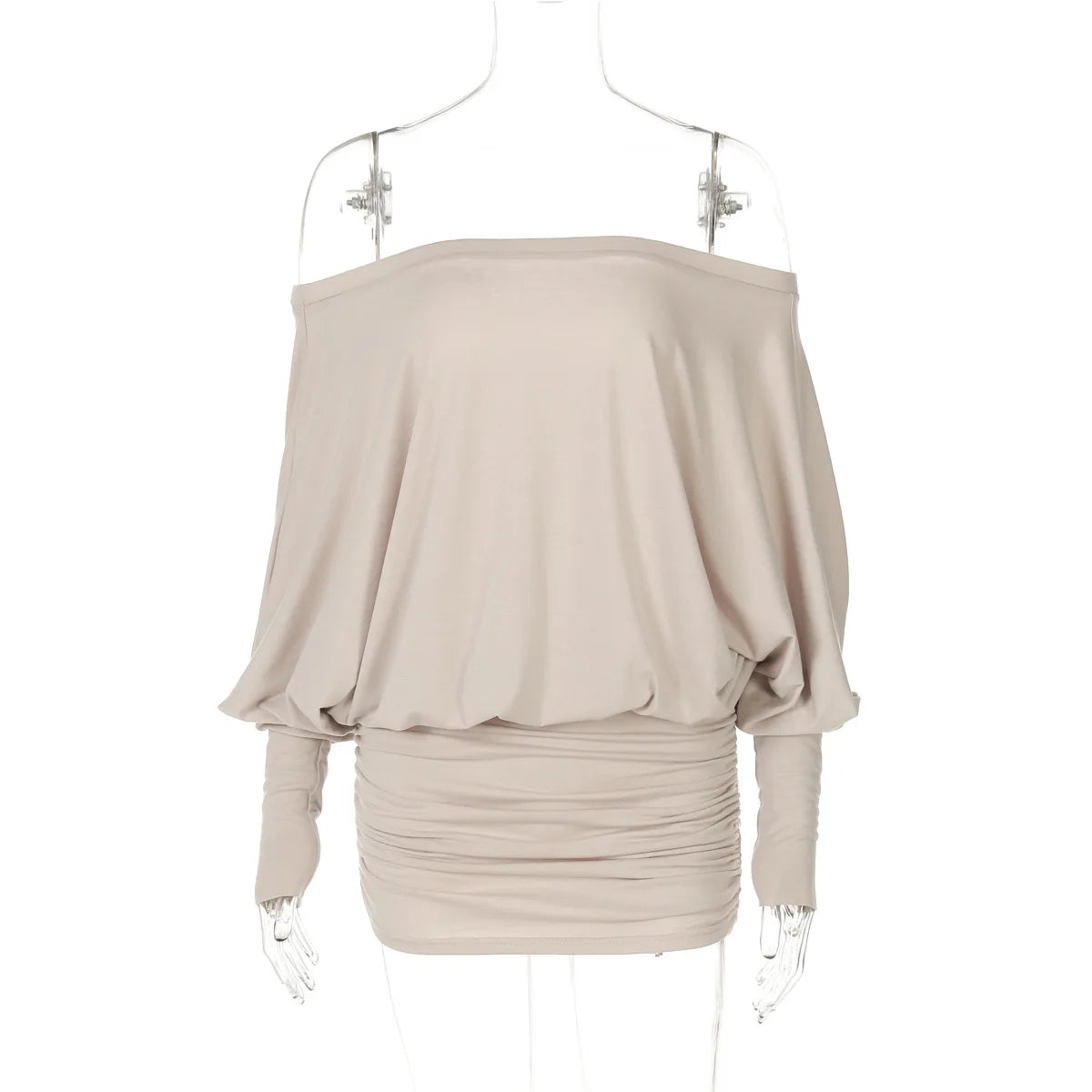 "Sunsets" Women's Off Shoulder See-Through Bodycon Mini Dress