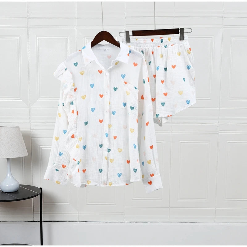 “Binded Lovers” Women’s Casual Long Sleeve 2 Piece Linen Outfit Set