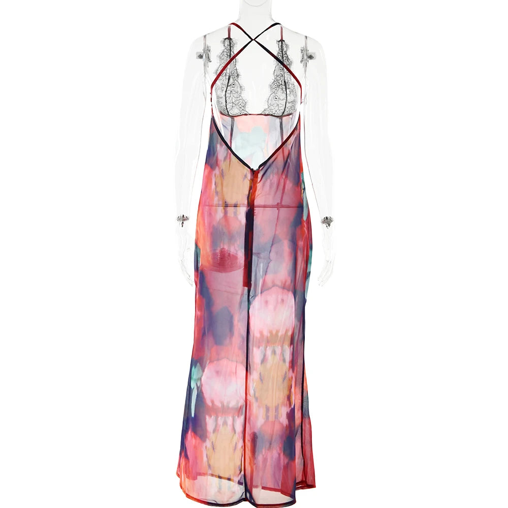 "Good Feeling" Women's Floral Backless Bodycon Dress