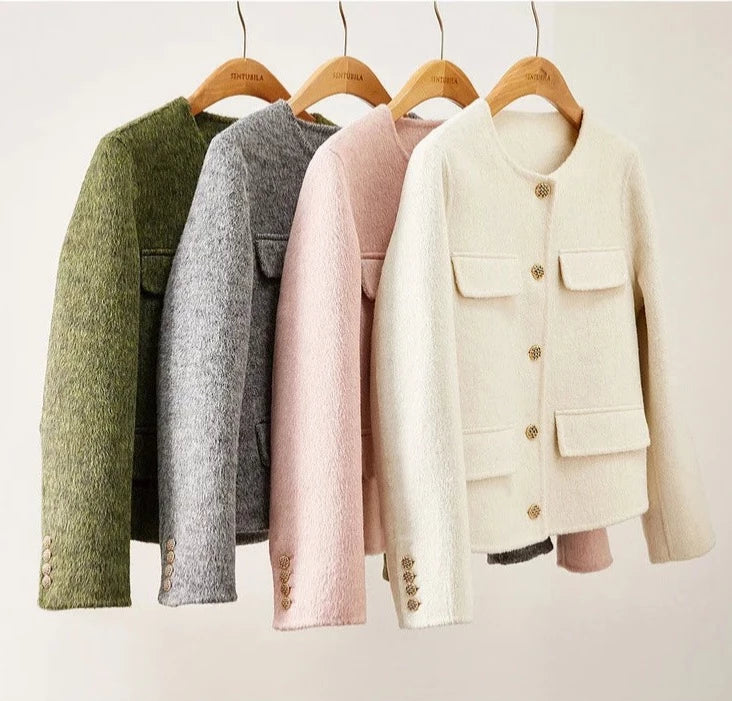 “Lady” Women’s Double Faced Wool Cropped Jacket