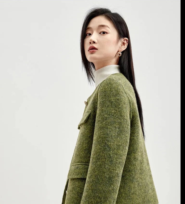 “Lady” Women’s Double Faced Wool Cropped Jacket