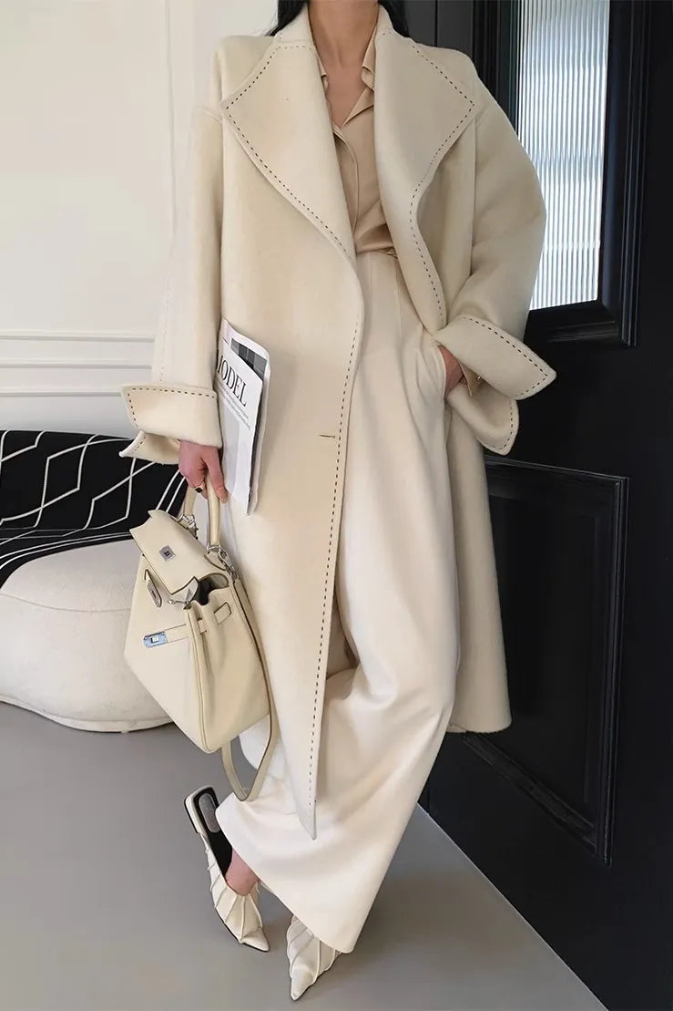 “Grandeur” Women’s Double-Sided Designer Oversized Cashmere Coat