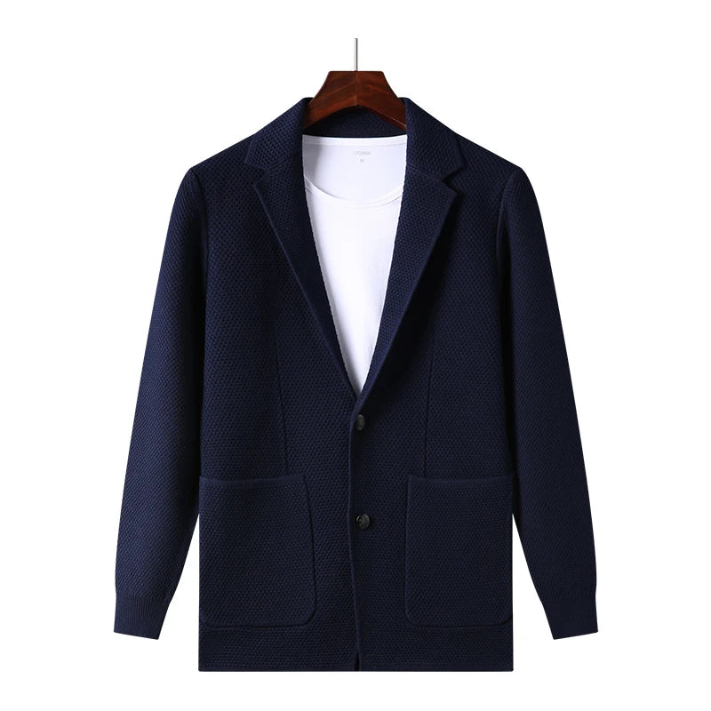 “Sophisticated”  Men’s Designer Knitted Slim Fit Cardigan