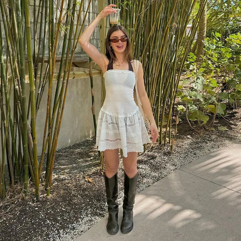 "Florence" Women's Y2K Style Alpine Mini Dress