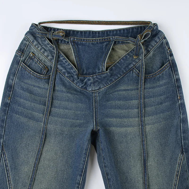 "Attention" Women's Baggy High Waist Denim Jeans