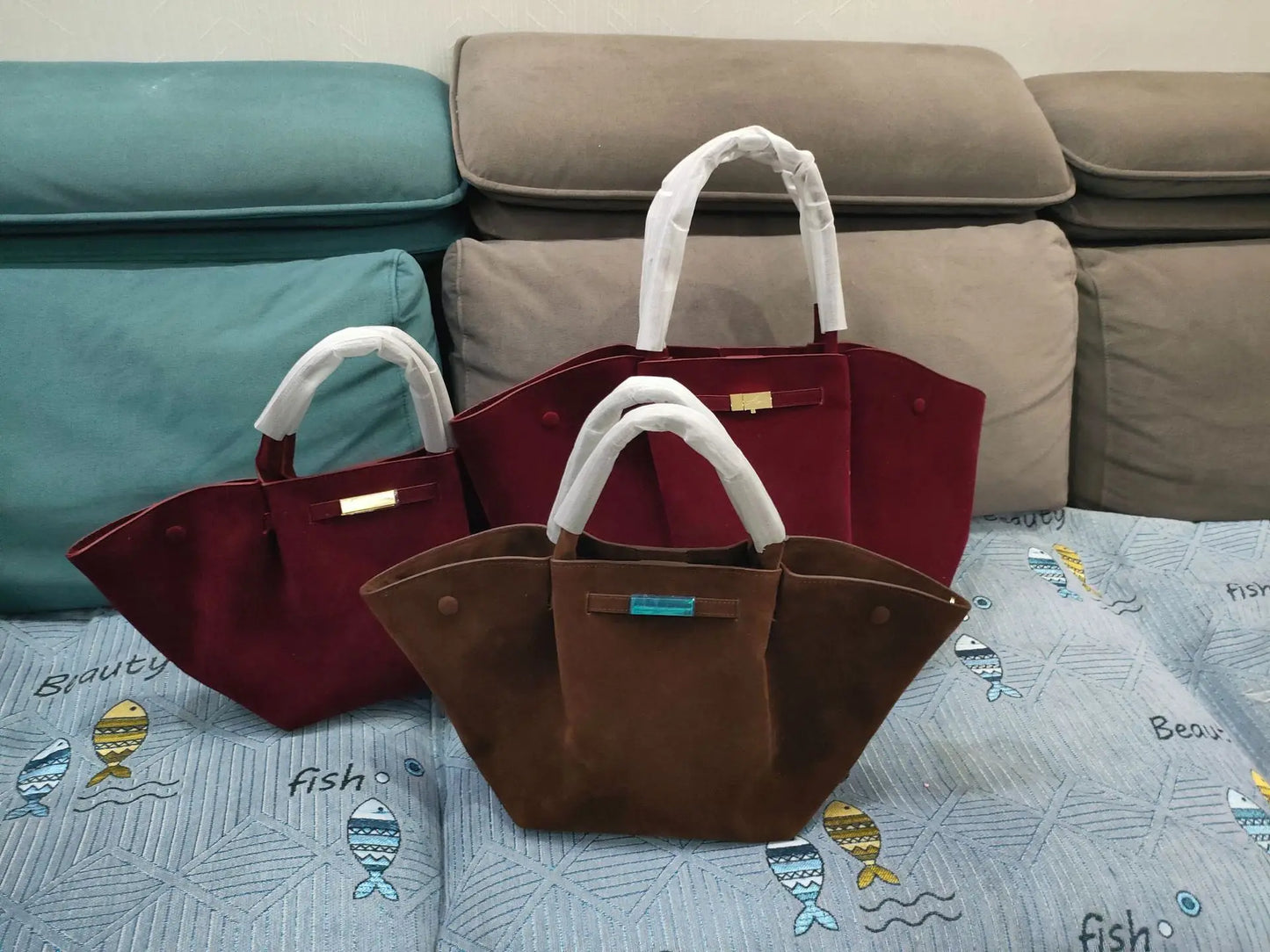 "Chlorella" Women's Designer Leather Tote Bag