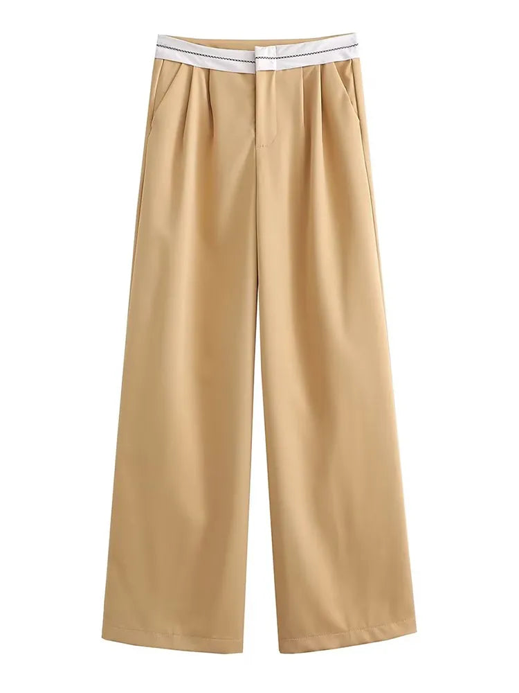“Italiana” Women’s Business Casual Vintage High Waist Designer Pants