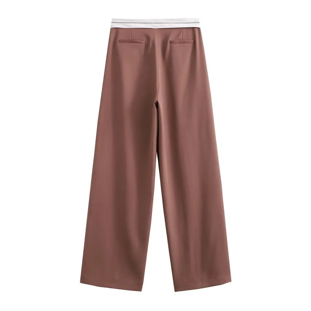 “Italiana” Women’s Business Casual Vintage High Waist Designer Pants