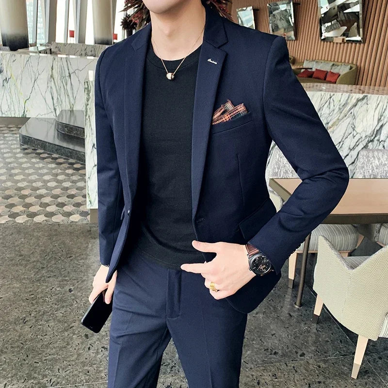 "Callan" Men's Plaid Business Suit