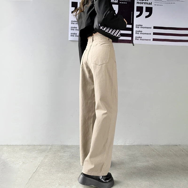 “Vintage Elations” Women’s Vintage Y2K Style Wide Leg Jeans