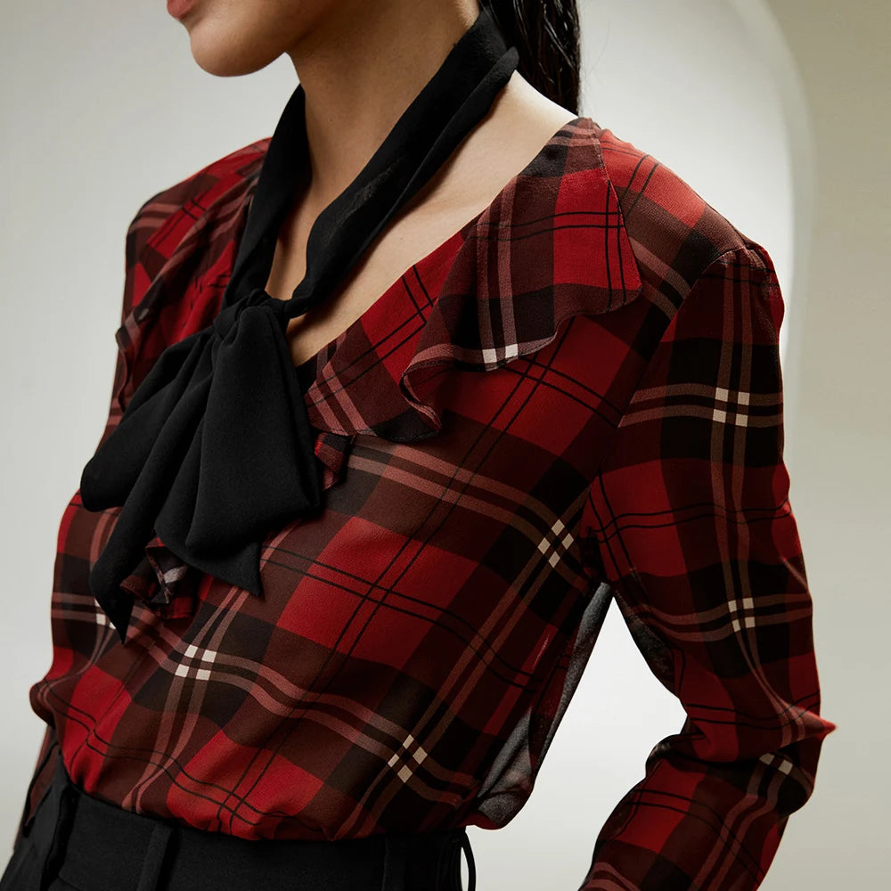 “Adelle” Women’s Casual Silk Georgette Blouse