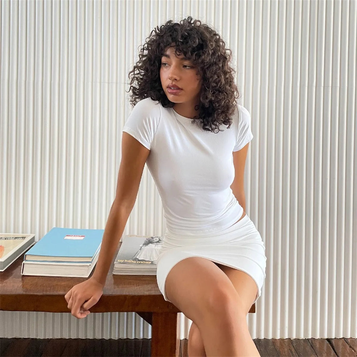 "Lé Tee" Women's Short Sleeve Casual Crop Top