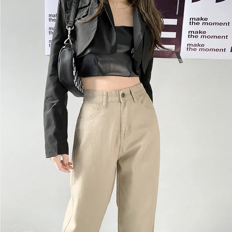 “Vintage Elations” Women’s Vintage Y2K Style Wide Leg Jeans