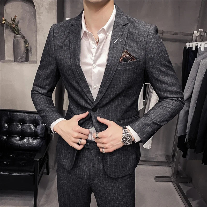 "Callan" Men's Plaid Business Suit