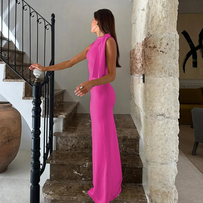 "Summer In Italy" Women's Sleeveless Bodycon Maxi Dres