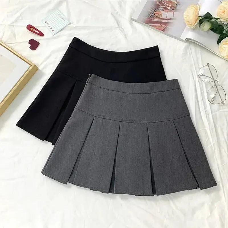 “Bring It On” Women’s Vintage Pleated High Waist Mini Skirt