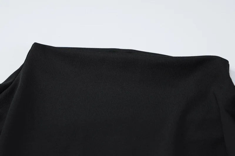 "Mystiq" Elegant Black Backless High Slit Maxi Dress