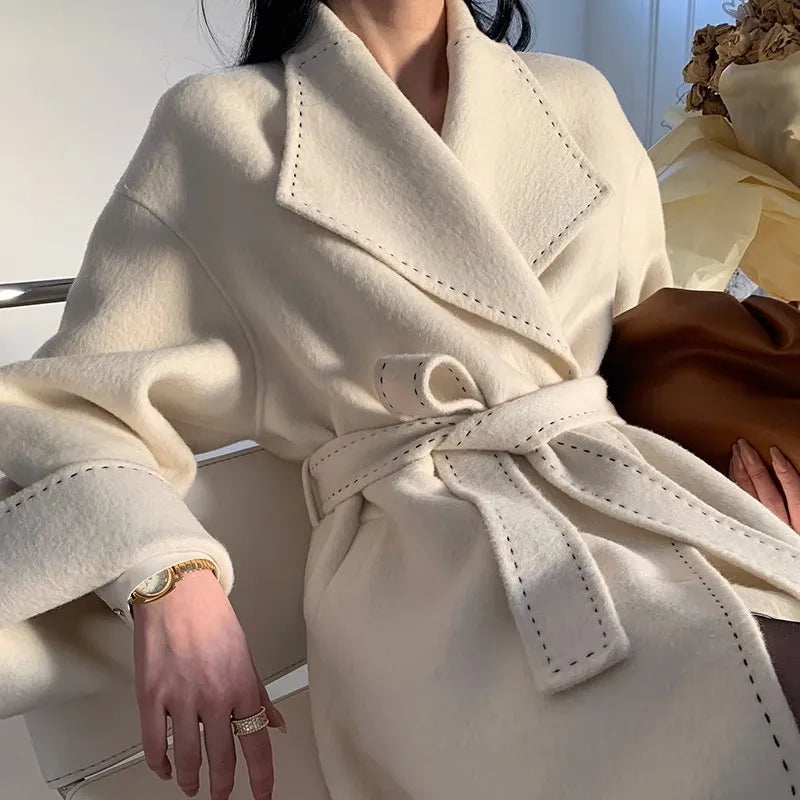 “Grandeur” Women’s Double-Sided Designer Oversized Cashmere Coat