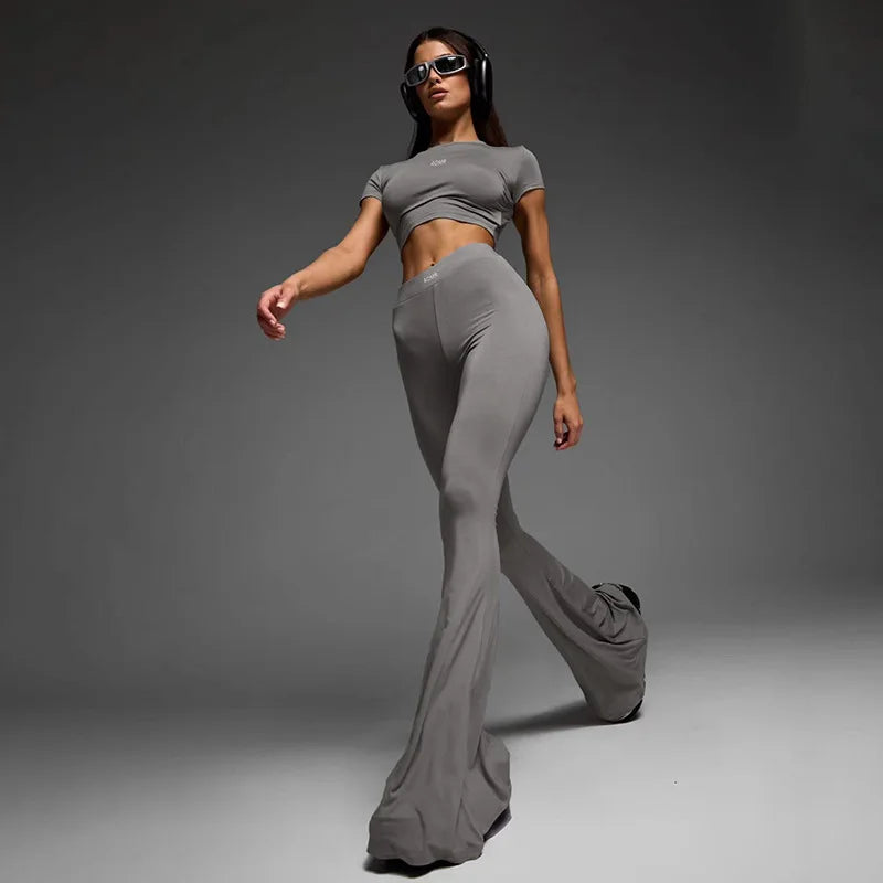 "Mi AOMR" Women's Casual Y2K Style 2 Piece Matching Outfit Set