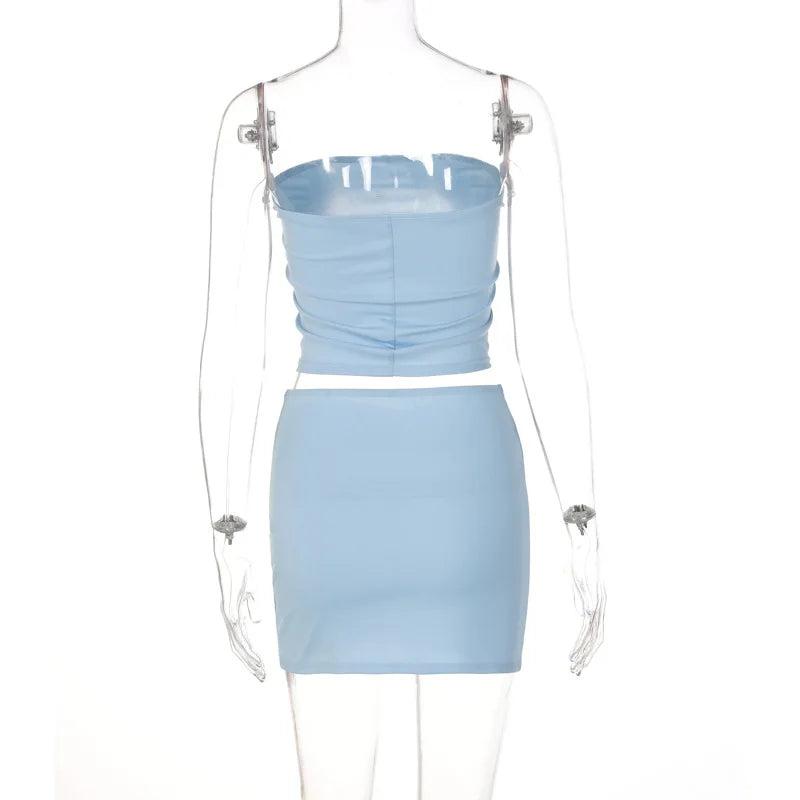 “Focus On Me” Women’s Sexy Y2K Style Two Piece Bodycon Outfit Set