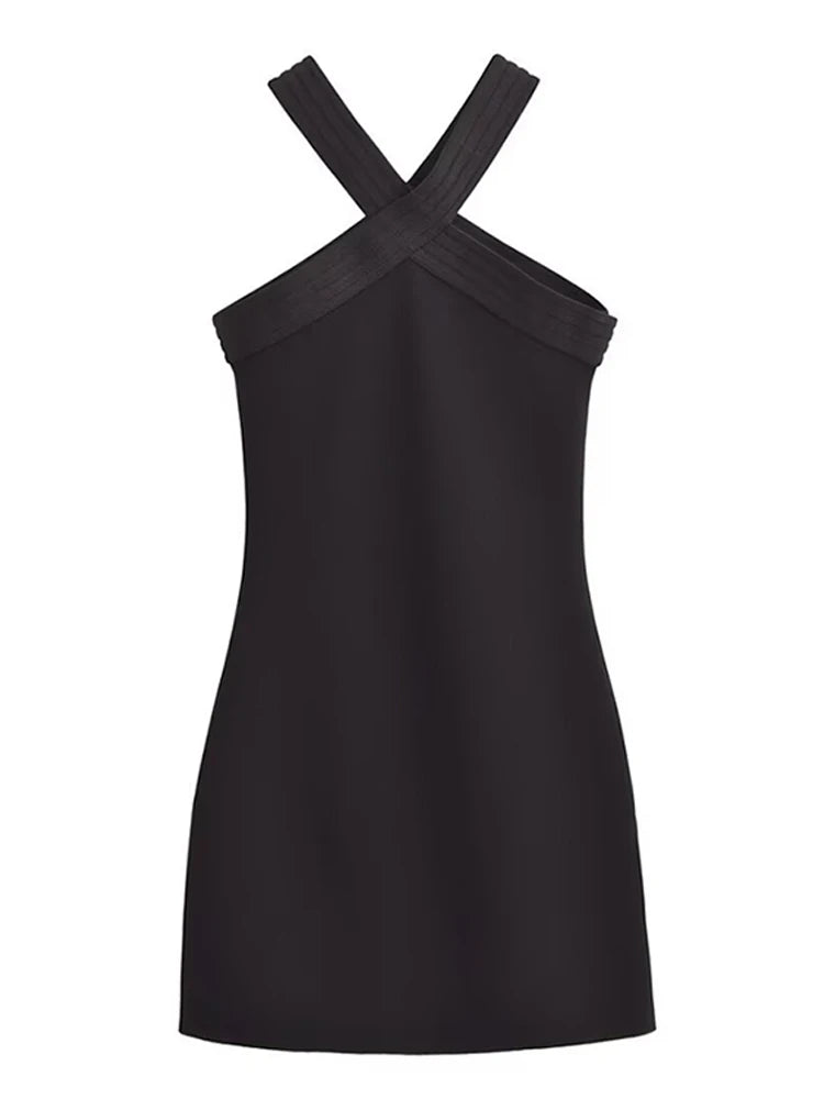 "Malibu Black" Slim Fit Backless Mini Dress