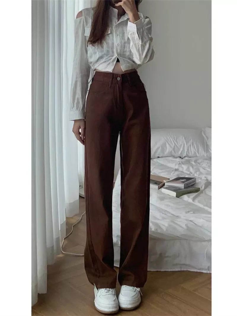 “Vintage Elations” Women’s Vintage Y2K Style Wide Leg Jeans
