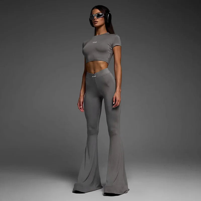 "Mi AOMR" Women's Casual Y2K Style 2 Piece Matching Outfit Set