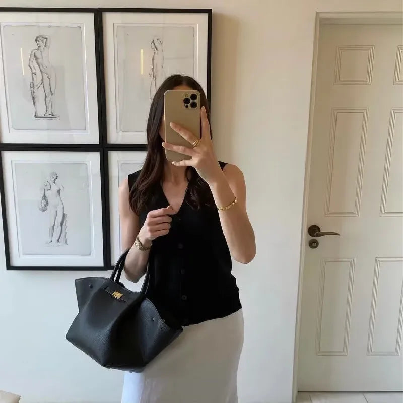 "Chlorella" Women's Designer Leather Tote Bag