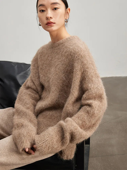 “Dream” Women’s Drop Sleeve Alpace Cashmere Oversized Sweaters