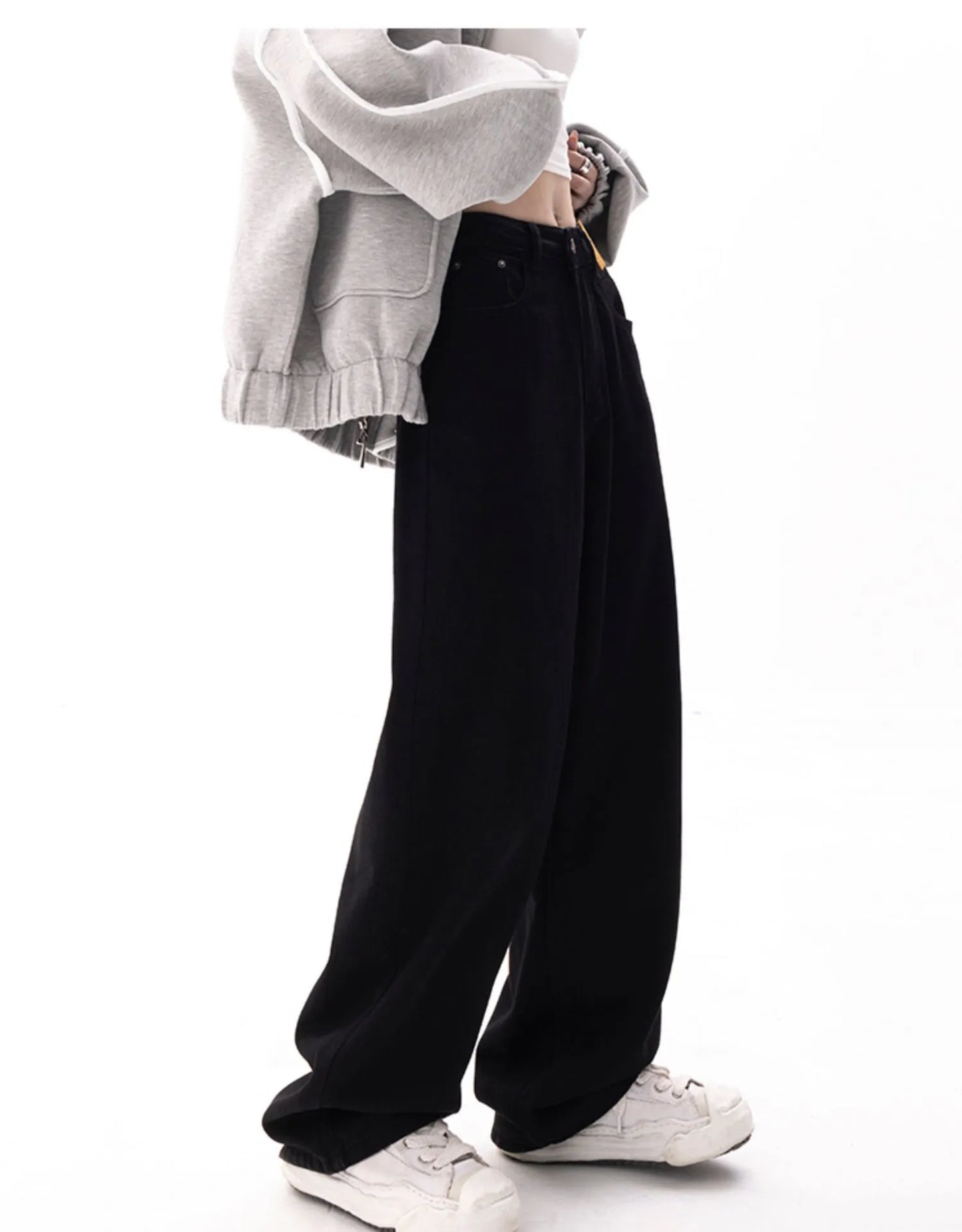 “The Z” Women’s Baggy Y2K Style High Waist Wide Leg Denim Pants